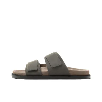 ZARA Slip Resistant Slide Slippers Men's Taupe