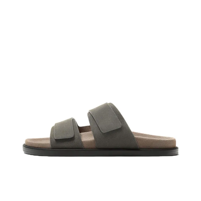ZARA Slip Resistant Slide Slippers Men's Taupe-0