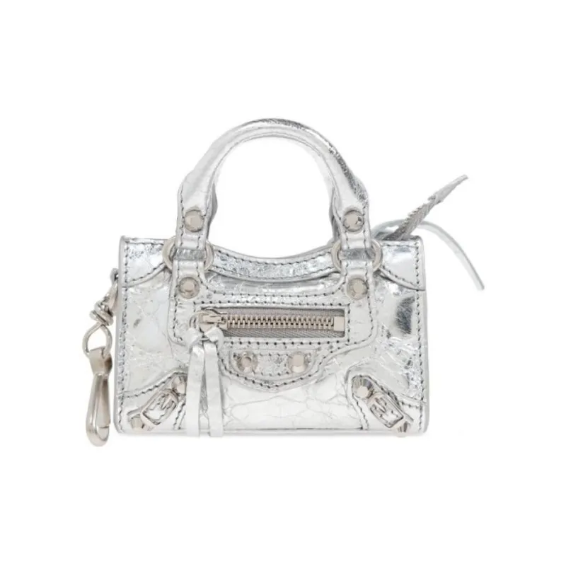 Balenciaga Lambskin Pendants Women's Silver-0