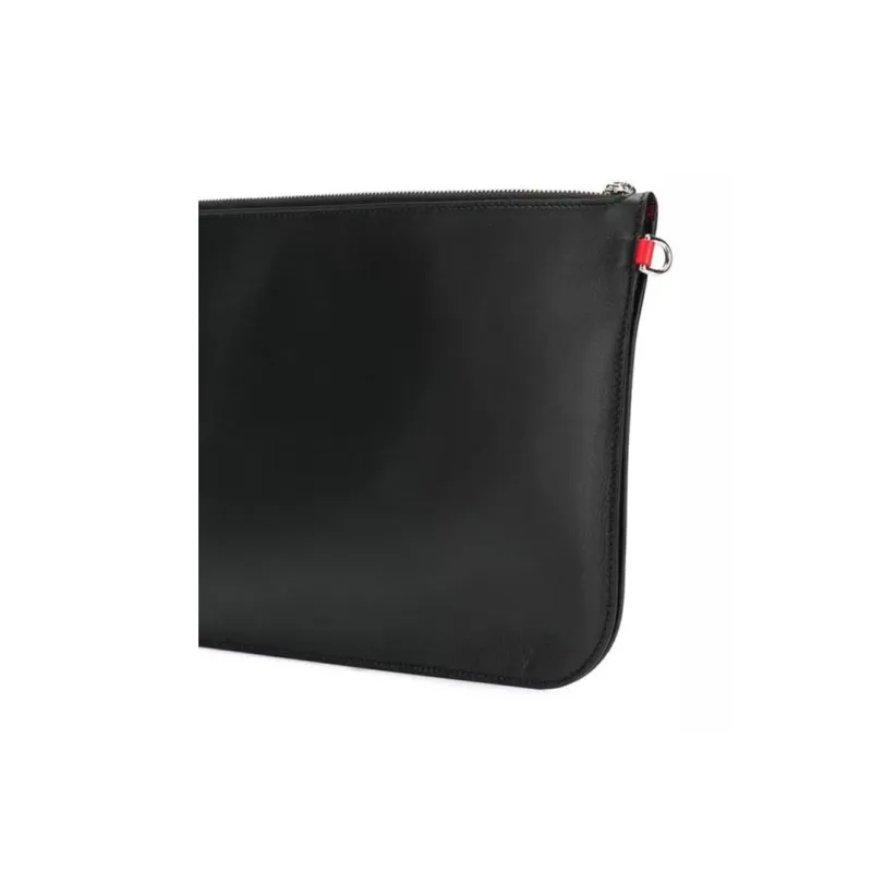 Alexander McQueen Cow Leather Clutch Unisex Black-3