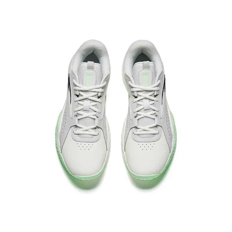 Anta Windhole 5th Generation Cushioning Anti Slip And Wear Resistant Support Low Top Basketball Shoes Men's White-2
