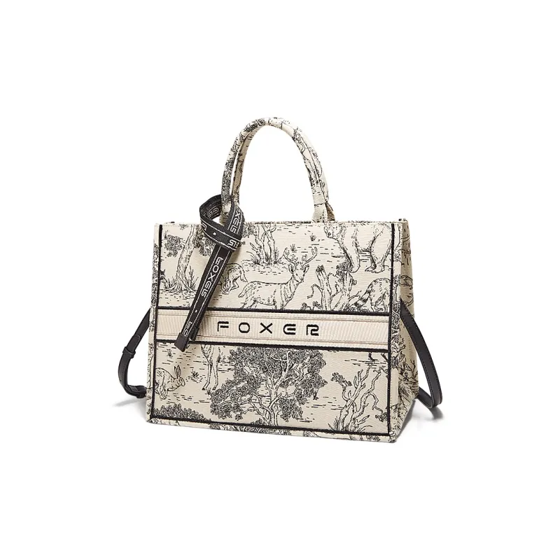FOXER Fabric Fashion Commute Handbag Shoulder Bag Crossbody Bag Regular Women's Graffiti Black-10