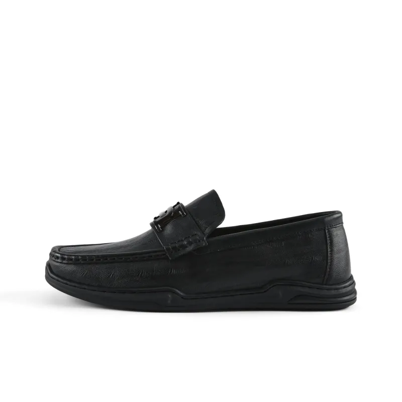 HLA Round Tip Embossed Metal Decorative Buckle Comfortable And Breathable Gentleman Casual Shoes-0