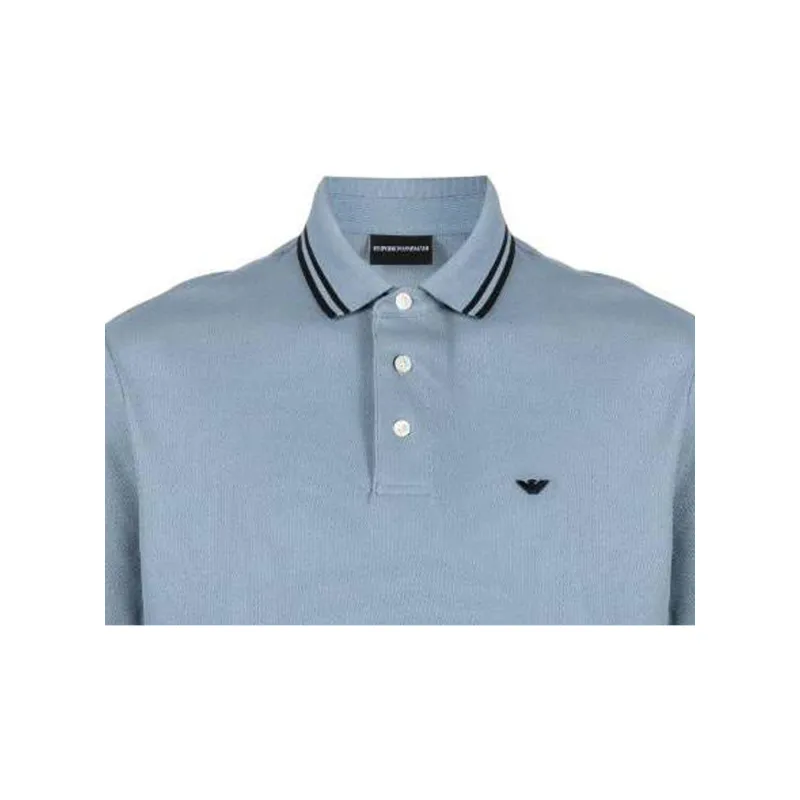 EMPORIO ARMANI Polo Shirt Men's Light Blue-4
