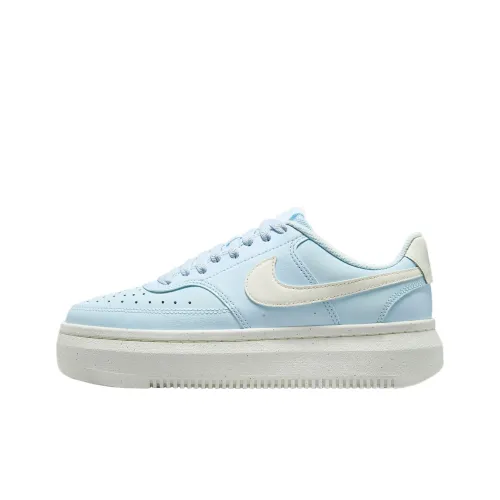 Nike Court Vision Alta Breathable Low Top Skateboard Shoes Women's Purple Blue