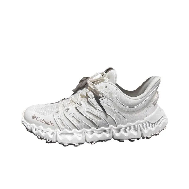 Columbia Cushioning Anti Slip Wear Resistant Breathability Low Top Trekking Shoes Women's White-0