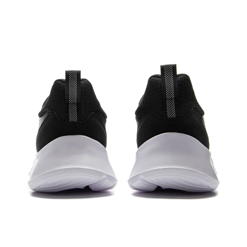 LiNing Feather Cushioned Anti-Slip And Wear-Resistant Lightweight Low-Top Running Shoes Men's Black White-5