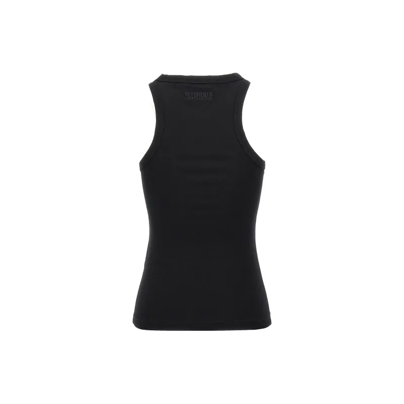 Vetements Logo Printed Sleeveless Tank Top-1