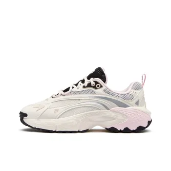 FILA FUSION RING Anti Slip Wear Resistant Low Top Casual Shoes Women's White Gray