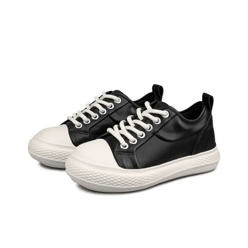 WENPU Slip-Resistant Lightweight Height Increasing Low-Top Casual Shoes Women's-1