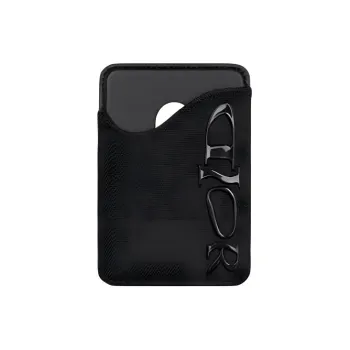 DIOR Nylon With Leather Card Holder Men's Black