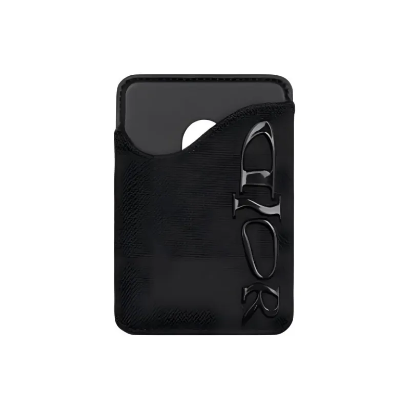 DIOR Nylon With Leather Card Holder Men's Black-0