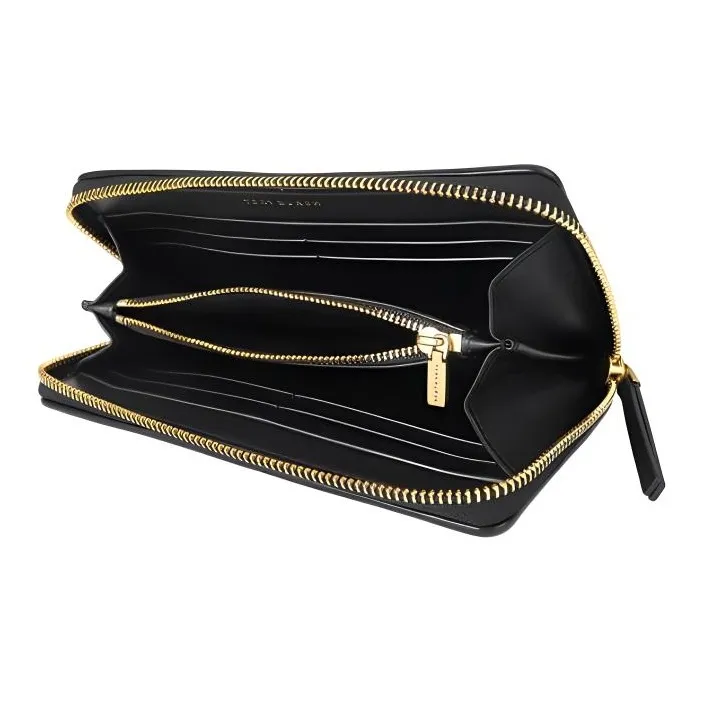 TORY BURCH Kira Quilting Leather Wallet Women's Black-3