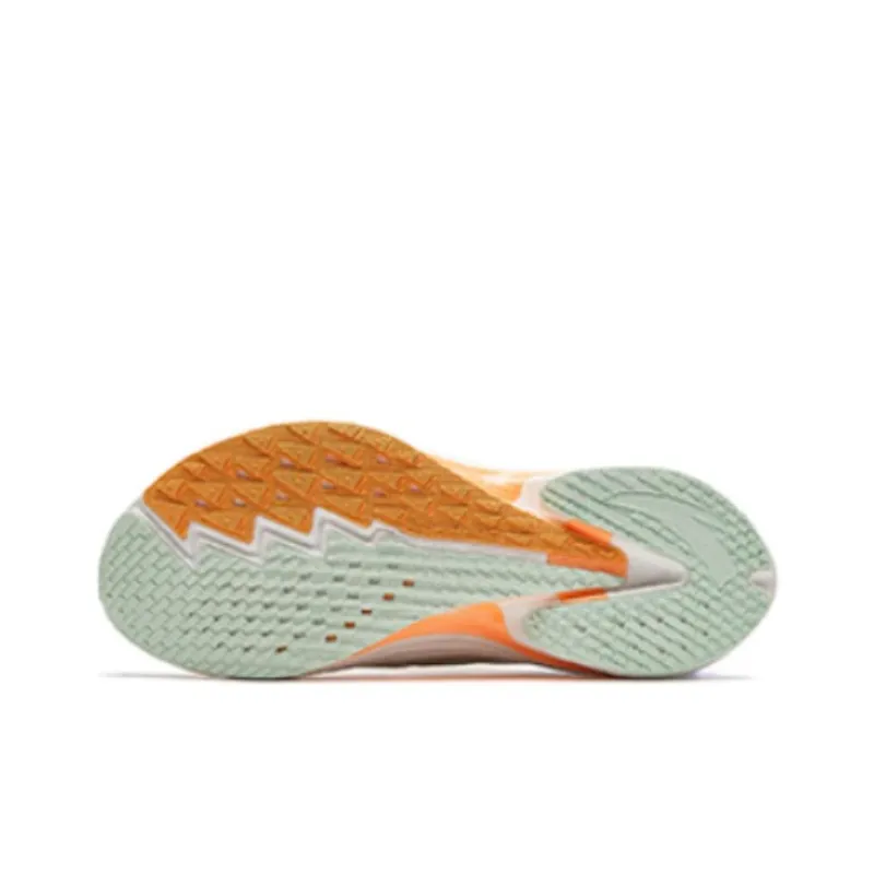 Anta Cushioned Slip Resistant Rebound Low Top Running Shoes Women's Green Blue Orange-5