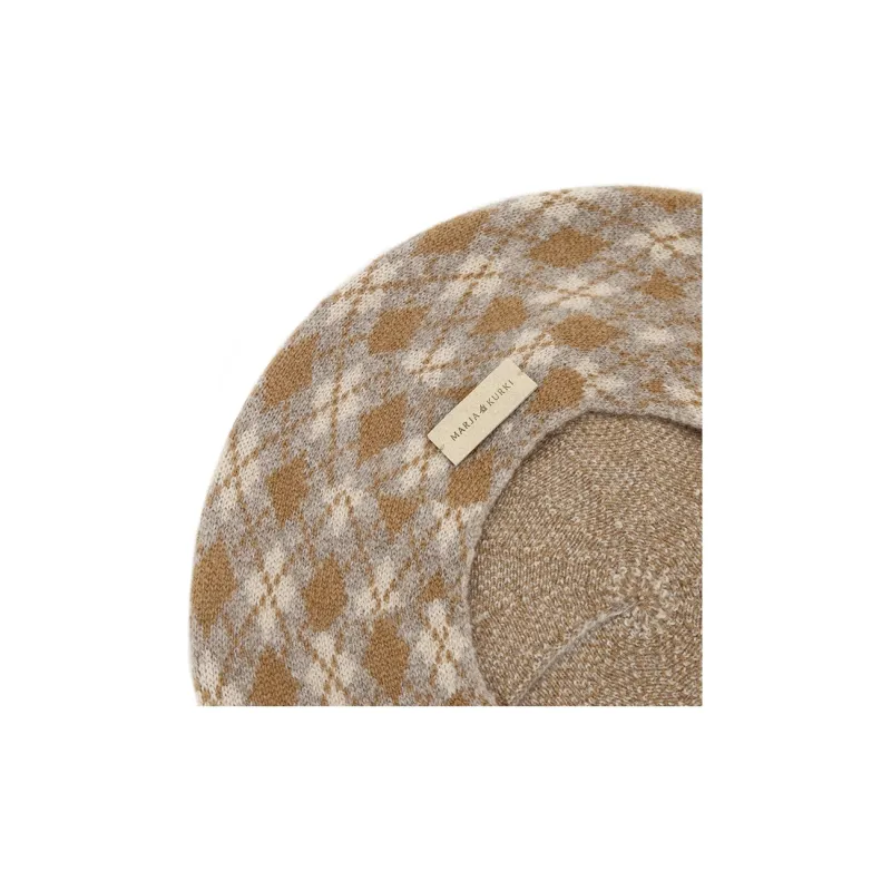 MARJAKURKI Cashmere Sheep Wool Beret Half Moon Women's-2