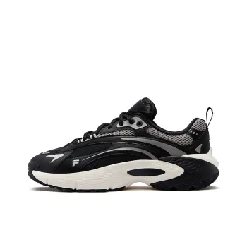 FILA FUSION Anti Slip Wear Resistant Low Top Casual Shoes Men's Black Gray