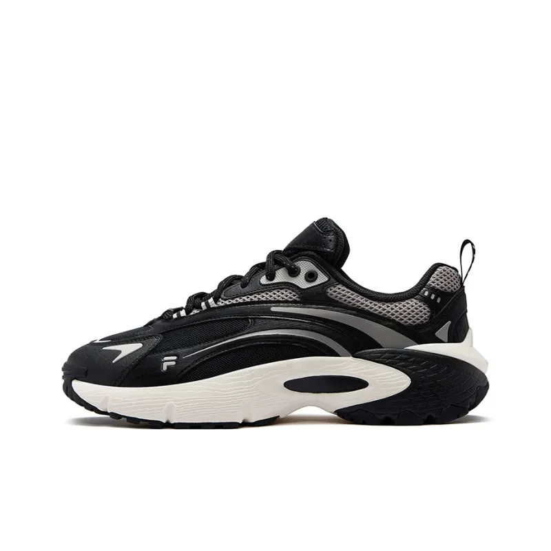 FILA FUSION Anti-Slip Wear-Resistant Low-Top Casual Shoes Men's Black Gray-0
