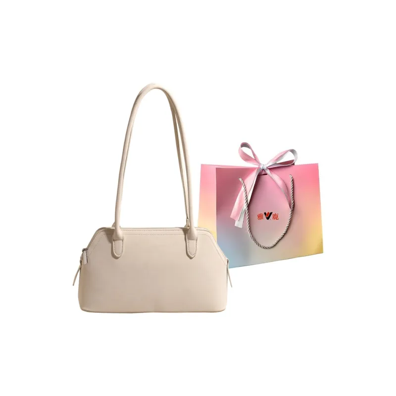 Yalu PU One Shoulder Handbag Women's Black/Caramel/White/Pink-4