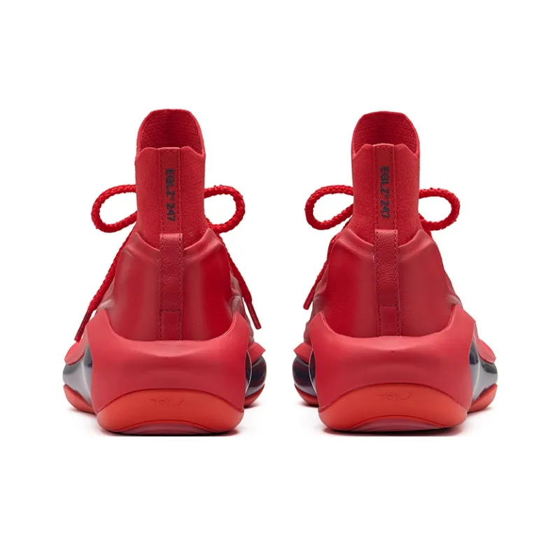 EQLZ EQUALIZER Cushioned Slip Resistant Abrasion Resistant High Top Basketball Shoes Unisex Snake Year Red-4