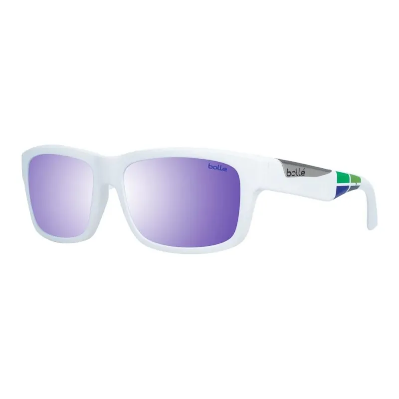 BOLLE Plastic Rectangular Sunglasses Women's White-0