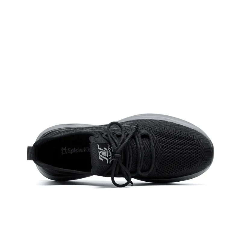 Spider King Anti Slip Wear Resistant Low Top Running Shoes Men's Black-3