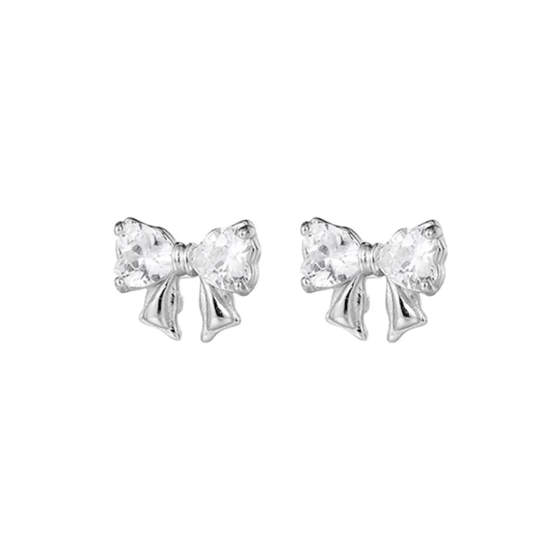 CHINA GOLD 925 Sterling Silver Stud Earrings Women's-0