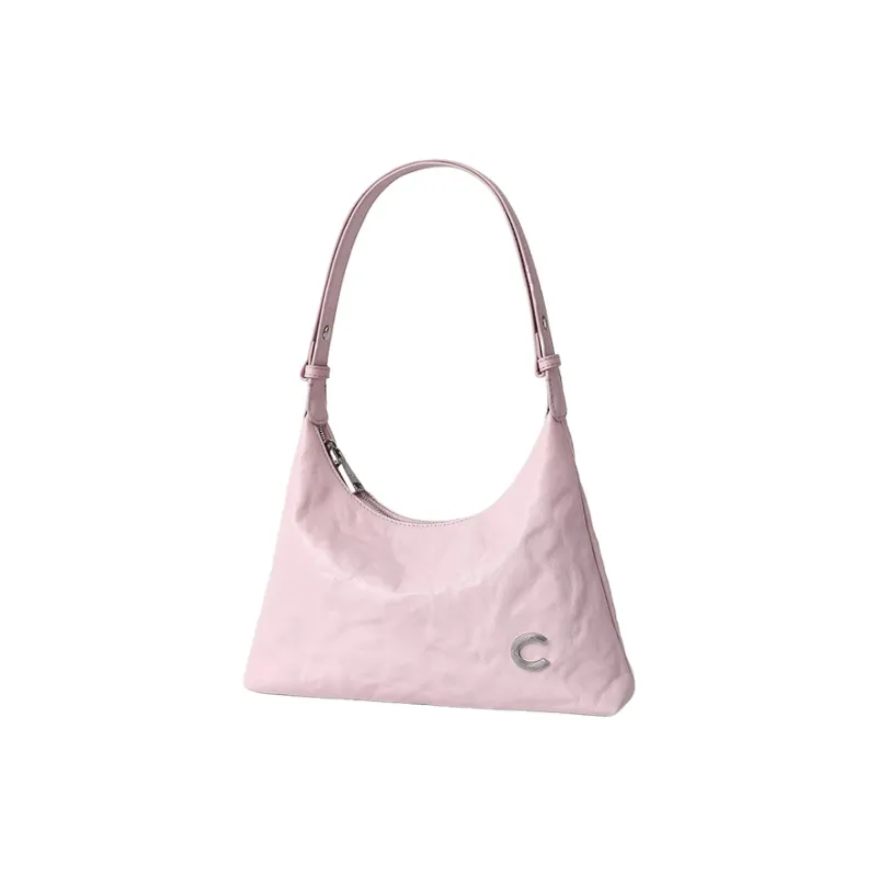 CASSILE Cow Leather Crossbody Handbag, Shoulder Bag Women's Cherry Blossom Pink-2