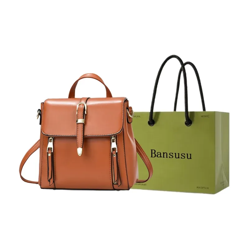 Bansusu Comfortable Fabric Backpack Regular Women's Yellow/Green/Black/Caramel/Apricot/Pink-6
