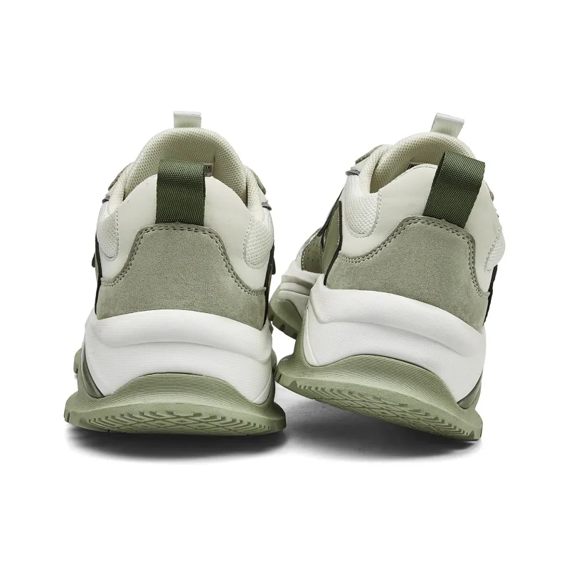 JEEP SPIRIT Anti-Slip Wear-Resistant Breathable Height Increasing Low-Top Chunky Sneakers Men's Light Sandy-4