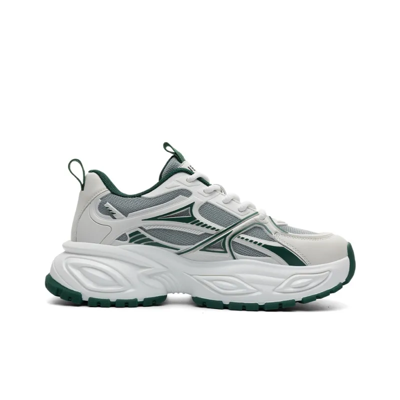 JEEP SPIRIT Anti Slip And Wear Resistant Height Increasing Low Top Chunky Sneakers Men's Glaze Green-1