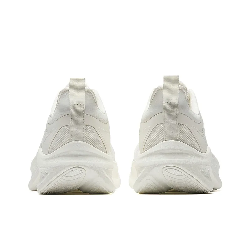 Anta Height Increasing Lightweight Breathable Slip-Resistant Low-Top Casual Running Shoes Women's Ivory White-3