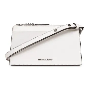 MICHAEL KORS Empire Calfskin Shoulder Bag Women's White