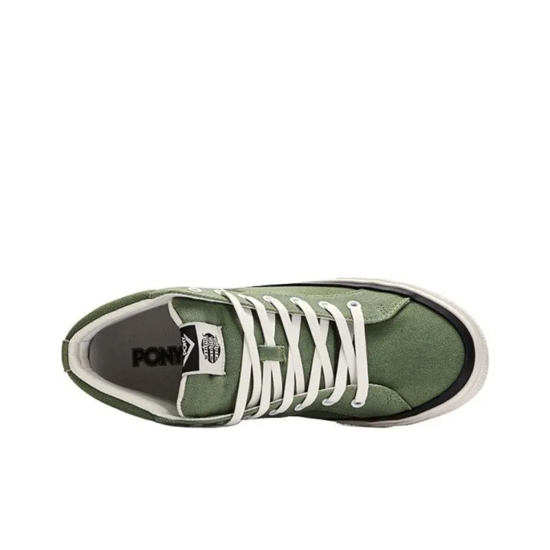 PONY Winner Anti Slip Wear Resistant Mid Top Skateboard Shoes Women's Green-2