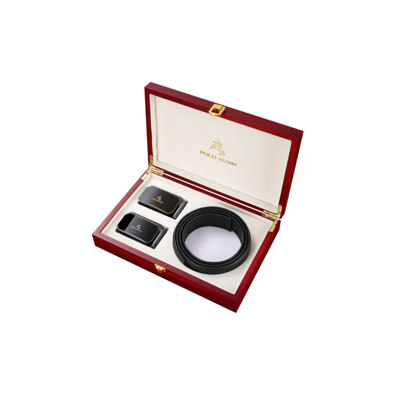 POLOMEISDO Top Grain Cow Leather Luxury Brand Belt Men's Width 3.5CM-34