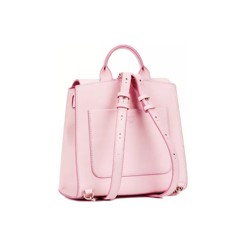 MCM Coated Canvas With Leather Backpack, Shoulder Bag, Crossbody Bag Small Size Women's Pink-2