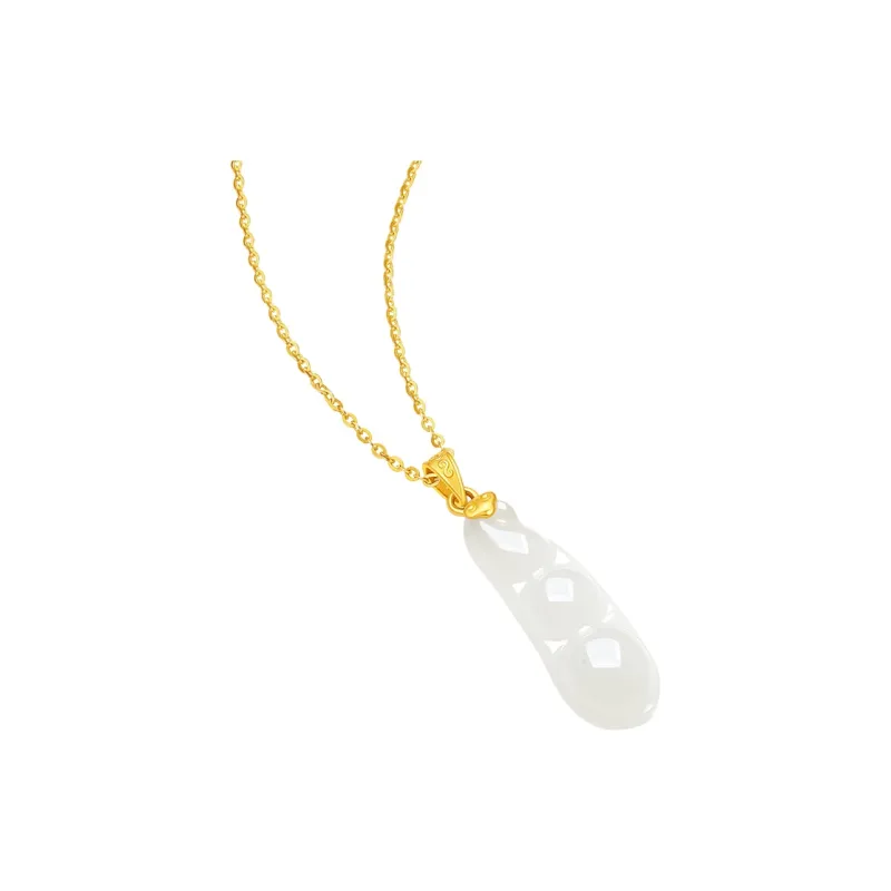 ZHOU LIU FU Hetian Jade Pendants White Jade Women's-2