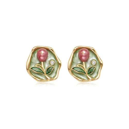 AGOVSKI S925 Silver Stud Earrings Women's