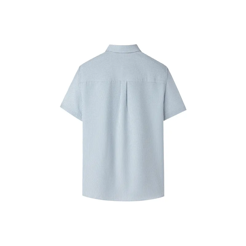 HLA Shirts Men Light Blue Stripes 65-1