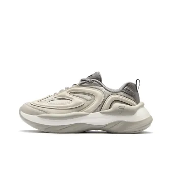 FILA FUSION BUZZARD Meteorite Cushioning Coverage Wear Resistant Low Top Casual Shoes Men's White