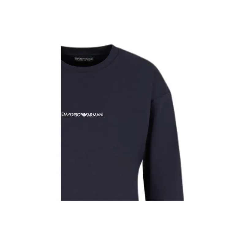 EMPORIO ARMANI Interlock Jersey Sweatshirt And Trouser Pyjamas With Logo-4