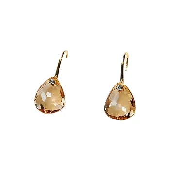Swarovski Artificial Crystal Earrings Women's Gold