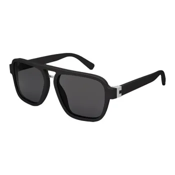 BVLGARI Acetate Aviator Sunglasses Unisex Black