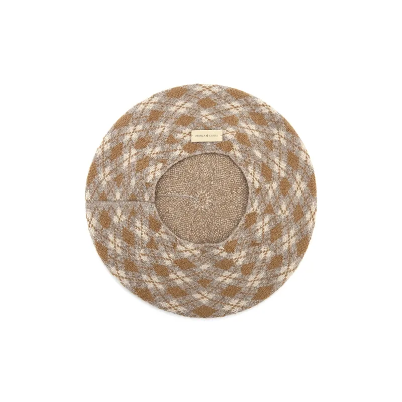MARJAKURKI Cashmere Sheep Wool Beret Half Moon Women's-1