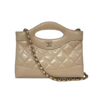 CHANEL Polished Lambskin Shoulder Bag, Crossbody Bag, Handbag Regular Women's Brown