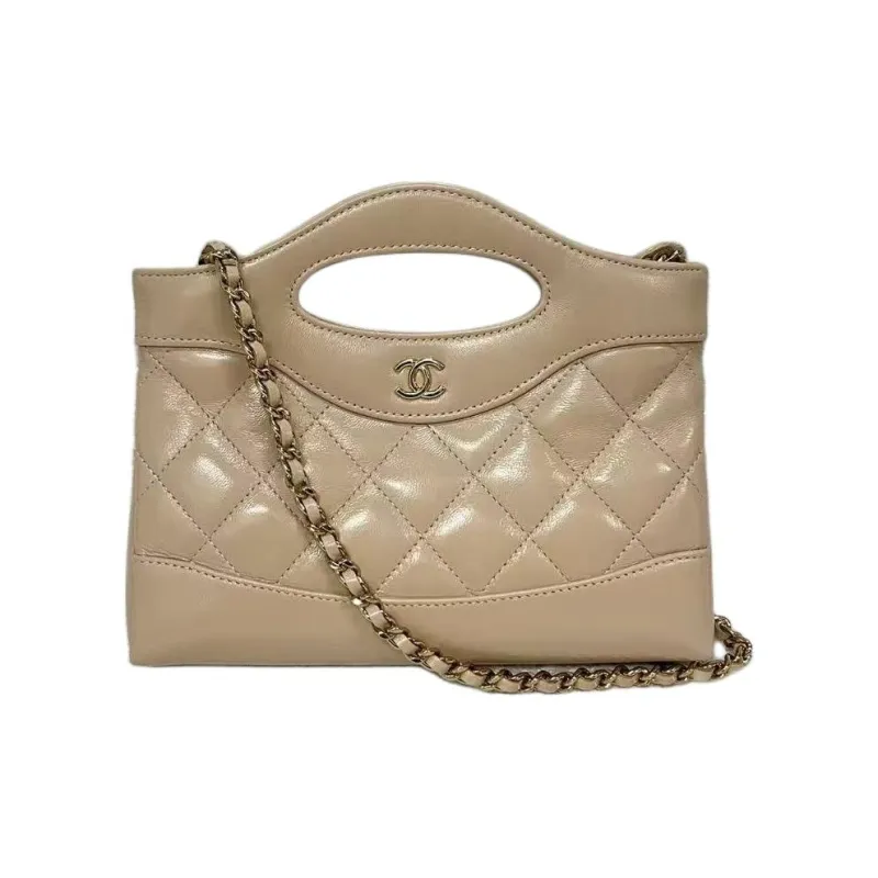 CHANEL Polished Lambskin Shoulder Bag, Crossbody Bag, Handbag Regular Women's Brown-0