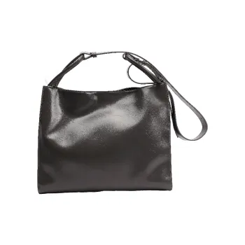 URBAN REVIVO Artificial Leather Shoulder Bag Medium Size Men's Black