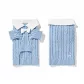 Woven Lace-Up Sweater-Blue S