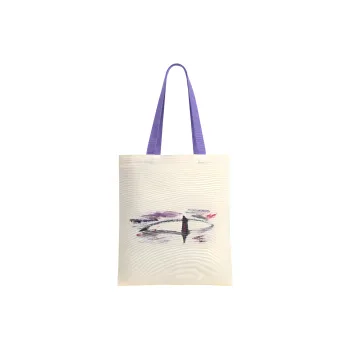 Feng Chen Wang Cotton Tote Bag, Handbag Regular Unisex White/Purple