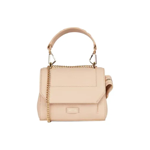 LANCEL Grained Cow Leather Shoulder Bag Crossbody Bag Handbag Small Size Women's Cappuccino