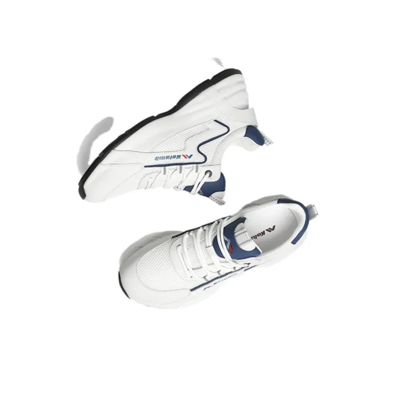 Kolumb Anti Slip And Wear Resistant Water Resistant Low Top Casual Shoes Men's White Blue-2